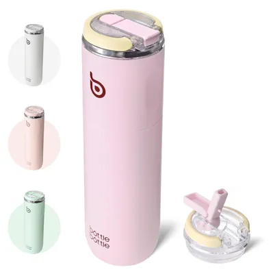 Obrázok produktu pre Izolovaná fľaša na vodu z nehrdzavejúcej ocele, objem 750 ml, s brčkom
