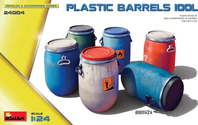 Obrázek produktu pro 1:24 Plastové sudy 100 l Stavebnice pro diorámy