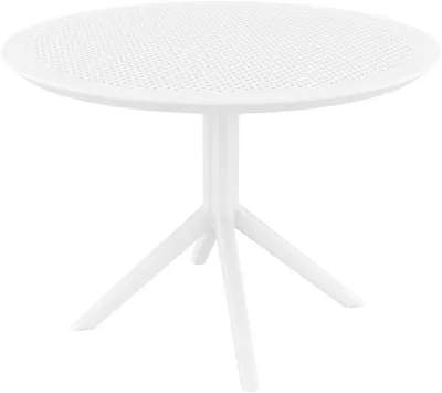 Obrázek produktu pro Kulatý venkovní bistro stůl Sky, průměr 105 cm - Barva: bílá - Rozměry: 105x105x74 cm