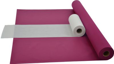 Sensalux Kombi-Set 1 Tischdeckenrolle 1m x 25m beere + Tischläufer 30cm weiß