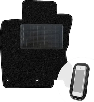 Immagine prodotto di moto-MOLTICO tappetino conducente auto velours lato conducente tappetini auto nero tappetino conducente 1 pezzo adatto per Nissan Qashqai II 2013-2021