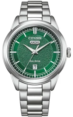 Produktbild von Citizen AW0151-85XC Eco-Drive Solar Herrenarmbanduhr Stahl/Grün