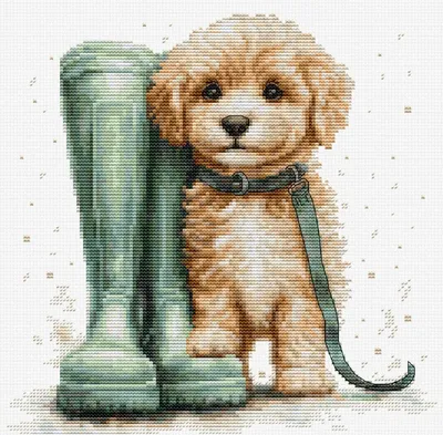Image de Luca-S kit de broderie au point de croix "Spaziergang", modèle à compter, 21x20cm