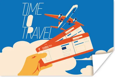 Produktbild von MuchoWow® Poster Flugzeug - Urlaub - Sprichwörter 90x60 cm - Schlafzimmer