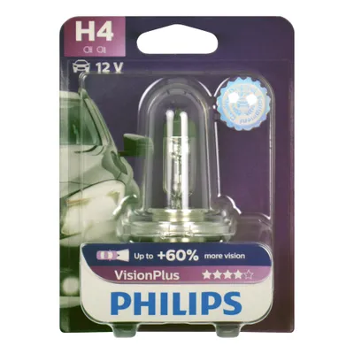 Immagine prodotto di Philips 12342VPB1 H4 VisionPlus 55 W in confezione blister