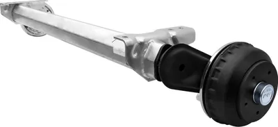 Produktbild von AL-KO COMPACT gebremste Anhängerachse 1000 kg 5x112 1130 mm 1540 mm Bremsachse für PKW Anhänger Autoanhänger Transportanhänger Autotransporter Kippanh