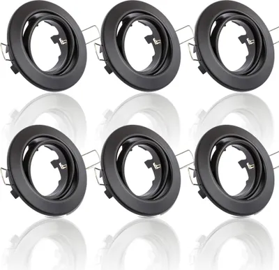 Produktbild von 6 x Einbaustrahler M802A-BK, Schwarz mit GU10 Fassung