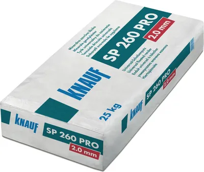 A bag of KNAUF SP 260 Pro universal render.