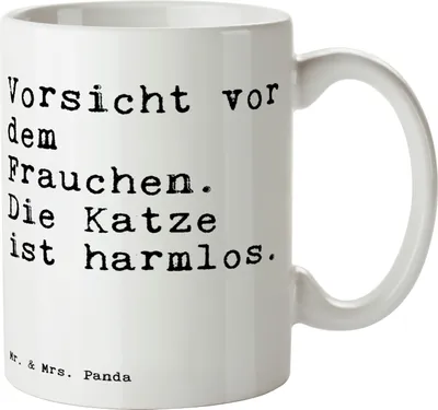 Produktbild von Mr. & Mrs. Panda Tasse Vorsicht vor dem Frauchen.... - Weiß - Geschenk, Kaffeetasse, witzig, Hausdrachen, Tier, Sprüche, Haus, Becher, Bedruckte, Kaffeebecher, Frauchen