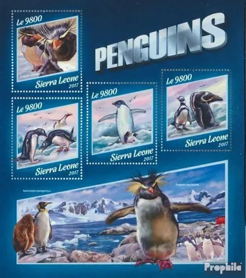 Produktbild von Briefmarken Sierra Leone 2017 Mi 8895-8898 Kleinbogen (kompl. Ausg.) postfrisch Pinguine