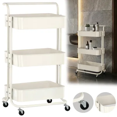 Image de Desserte de coiffure D98-ST001 : Chariot à roulettes pour coloration, meuble de rangement avec tiroirs pour salon de beauté