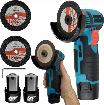 Obrázok produktu pre Uhlíková brúska A.K.U.M. s priemerom 76 mm a otáčkami 19 500 ot./min, s 2 batériami 12 V, 2000 mAh