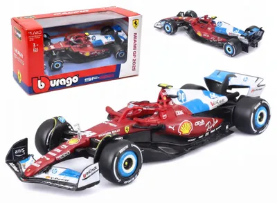 Produktbild von Bburago Ferrari SF-25 Miami GP 2025 Lewis Hamilton F1 Bolide 1:43 Metallmodell Auto