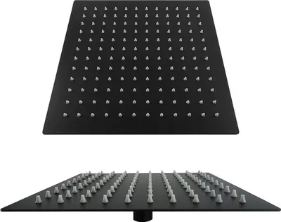 Produktbild von Famanu Regenduschekopf 40 cm - Schwarz - Edelstahl