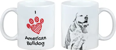 Immagine prodotto di American Bulldog, Bulldog americano - Tazza con cane, adorabile tazza con grafica, regalo con la tua foto del marchio Art-Dog
