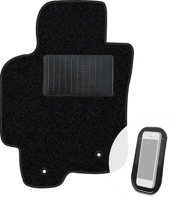 Produktbild von moto-MOLTICO Fahrer Fußmatte Auto Velours Fahrerseite Autoteppiche Schwarz Fahrermatte 1-teilig passend für Jaguar X -type 2001-2009