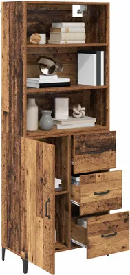 Produktbild von vidaXL Highboard Altholz 69,5 x 34 x 180 cm Holzwerkstoff