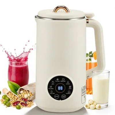 Nussmilchmaschine 1000 ml, 10 Edelstahlmesser, Touchscreen, Timer