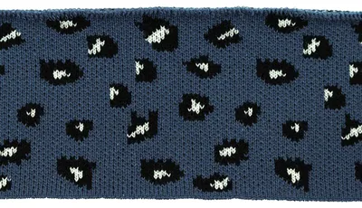 Cuff Bündchen Strickbündchen 110x7cm Baumwolle elastisch, Leopard jeans