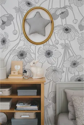 Produktbild von Coloray Fototapete 104x70 cm Latextapete Magicstick - Mohn-Kontur