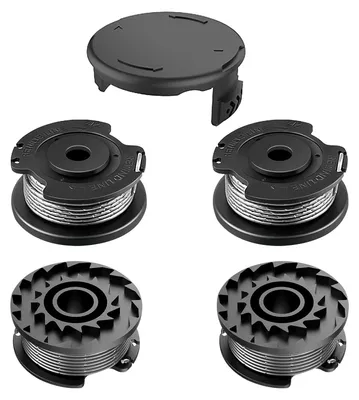 Produktbild von Ersatzspulen für Rasentrimmer, kompatibel mit Art 23 SL/ 2300/23-28/26 SL, EasyGrassCut 23/26/18/18-230/18-260/18-26 (4 Spulen + 1 Kappe)