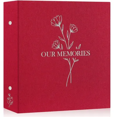 Immagine prodotto di Album fotografico a tasche, formato 10x15 cm, colore rosso, in tela, per 600 fotografie