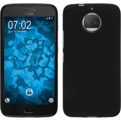 Produktbild von PhoneNatic Case kompatibel mit Lenovo Moto G5s Plus - schwarz Silikon Hülle matt Cover