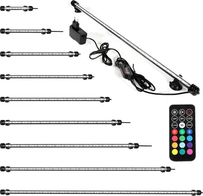 Produktbild von Jopassy 112,5 cm LED akváriová lampa Svetlá nádrže Podvodné osvetlenie Stmievateľné 3 svetelné režimy s časovačom, s diaľkovým ovládaním, IP67