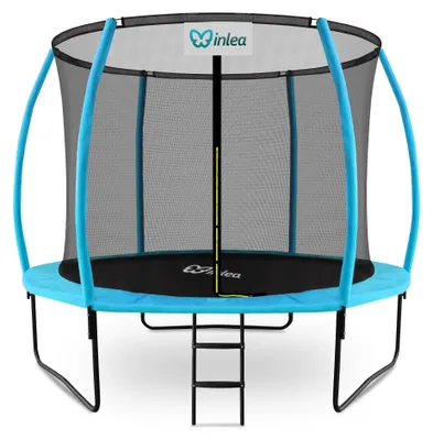 Zdjęcie produktu dla Trampolina INLEA ULTIMATE Jump 305 cm z wewnętrzną siatką zabezpieczającą – jasnoniebieska