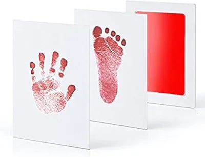 Produktbild von Fuß- und Handabdruck des Babys | Stempelkissen | Rot