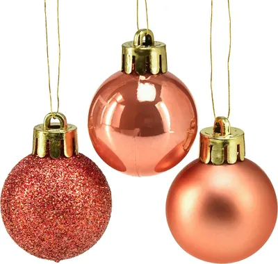 Produktbild von Mini Dekokugeln Christbaumkugeln Bruchfest Kunststoff Weihnachten, 14 Stück
