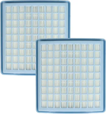 Produktbild von vhbw 2x Staubsaugerfilter kompatibel mit Miele S168 Hygienic Power 1600, S168 Medicair Mini Staubsauger - HEPA Abluft-Filter Weiß Hellblau