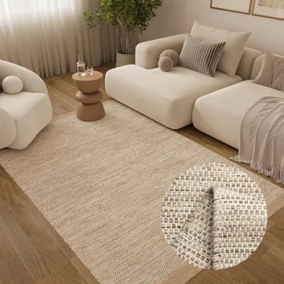 Obrázek produktu pro Tapiso Ručně vyráběný koberec LONI plochý, snadná údržba, vlna a bavlna, moderní 170 x 240 cm