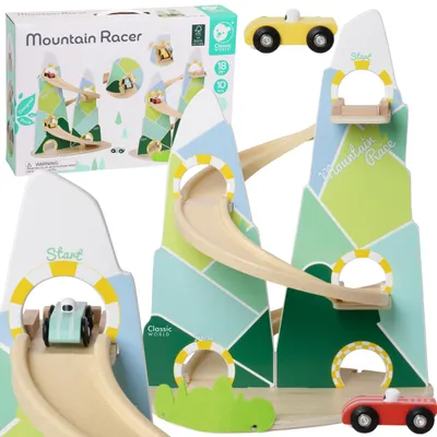 Productafbeelding van Klassieke wereld houten autobaan bergrace