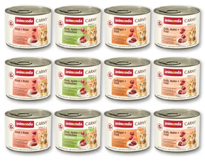 Produktbild von animonda Carny Kitten Nassfutter, 12 x 200 g, Getreidefrei, 100 % frische Zutaten, für Katzenkinder