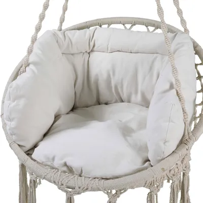 Produktbild von SVITA Kissen für Hängesessel passend für CARRIE Indoor und Outdoor Leinen-Mischung Beige