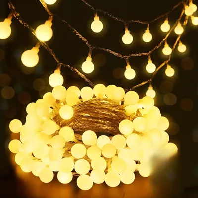 Lichtsnoer 20 m, 40 LEDs, batteriebetrieben, warmweiß, 2 Modi