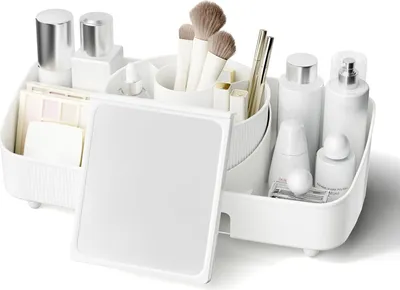 Produktbild von KOSEYA Makeup Organizer Creme Weiß 360 Grad drehbar