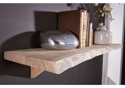 Produktbild von MASSIVMOEBEL24 Wandregal Akazie 120x30x18 Natural Stone lackiert FREEFORM #139