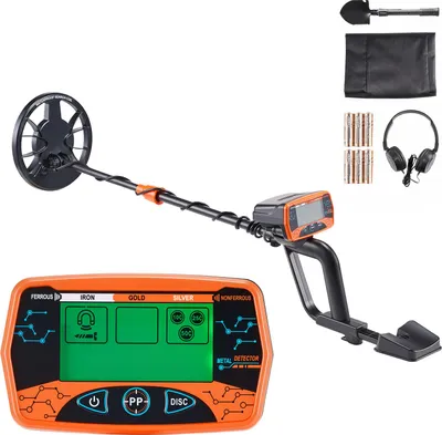 Obrázok produktu pre SucceBuy Detektor kovov pre dospelých 203,2 mm, detektor kovov s 3 prevádzkovými režimami, presný detektor zlata, vodotesná vyhľadávacia cievka IP68 s displejom, slúchadlá, nastaviteľná dĺžka, vhodný na vyhľadávanie zlata