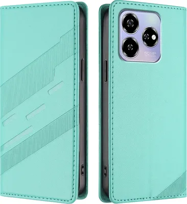 Immagine prodotto di Custodia per ZTE Axon 60, custodia a portafoglio in Finto cuoio con slot per schede e funzione stand Türkis