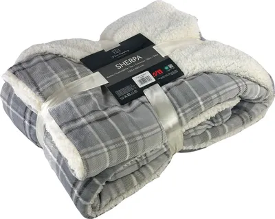 Produktbild von Decke Sherpa Grau Kariert 150x200 cm
