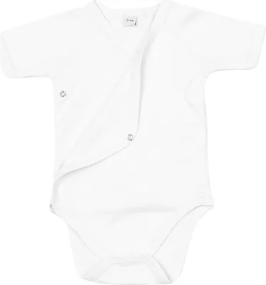 Productafbeelding van Babybugz Baby Unisex Kimono romper van biologisch katoen, model BC3651 (3-6 maanden) (wit)