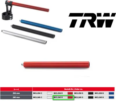 Immagine prodotto di Tubo di sterzo anodizzato, rosso, lunghezza: 285 mm