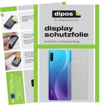 Produktbild von 2x Schutzfolie für Huawei P30 Lite Rückseite matt Displayschutzfolie Display