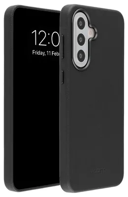 Immagine prodotto di Custodia posteriore in pelle MagSafe per Samsung Galaxy A57 (5G) - Nero opaco