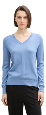 Produktbild von TOM TAILOR Langarmshirt aus Jersey, Sky Captain Blue, M
