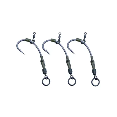 Zdjęcie produktu dla ESP Ronnie Rigs Barbed Carp Rigs 3 sztuki czarny EHRRHRS004B