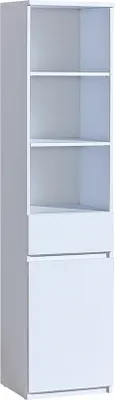 Produktbild von Kondela Eintüriges Regal mit Schublade Artemia – Arktisweiß