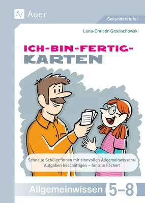 Produktbild von Ich-bin-fertig-Karten Allgemeinwissen Klassen 5-8